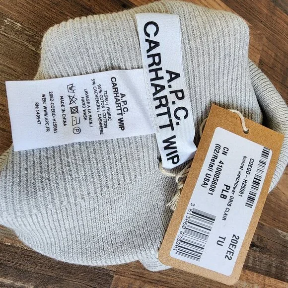 NWT - A.P.C. x Carhartt WIP Bonnet Watchtower H25061 PLB - Picture 9 of 11